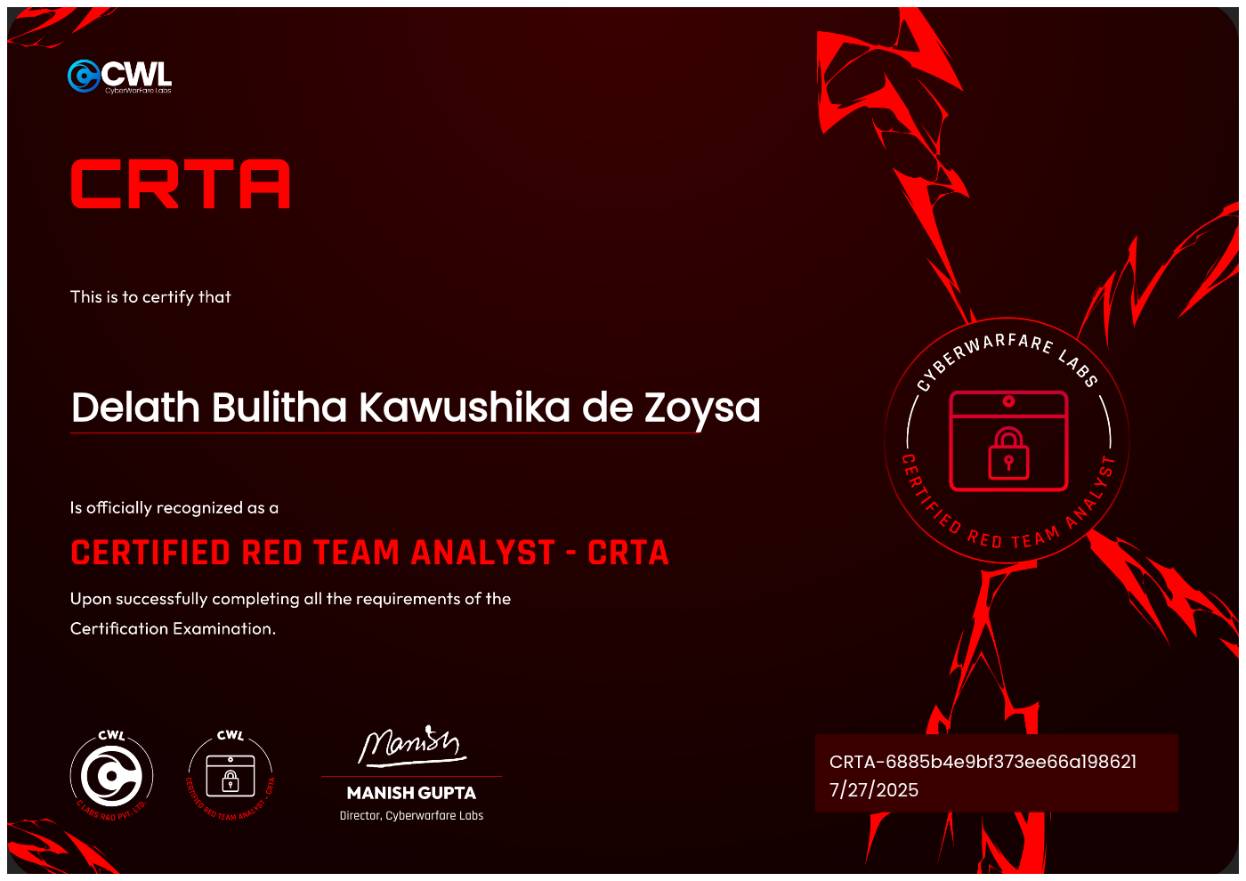 certificate