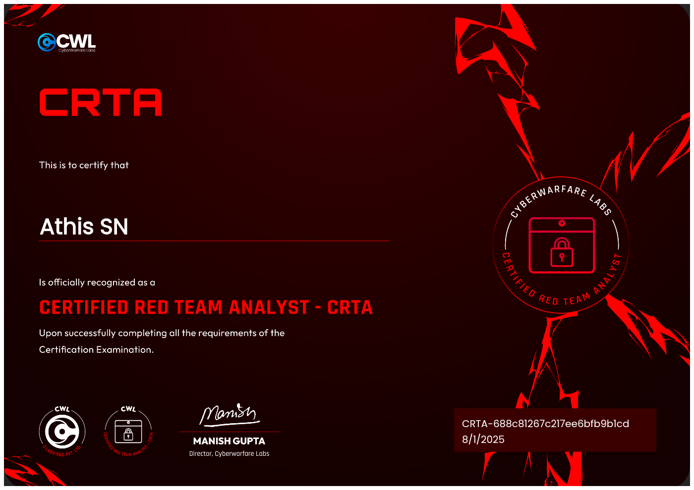 certificate