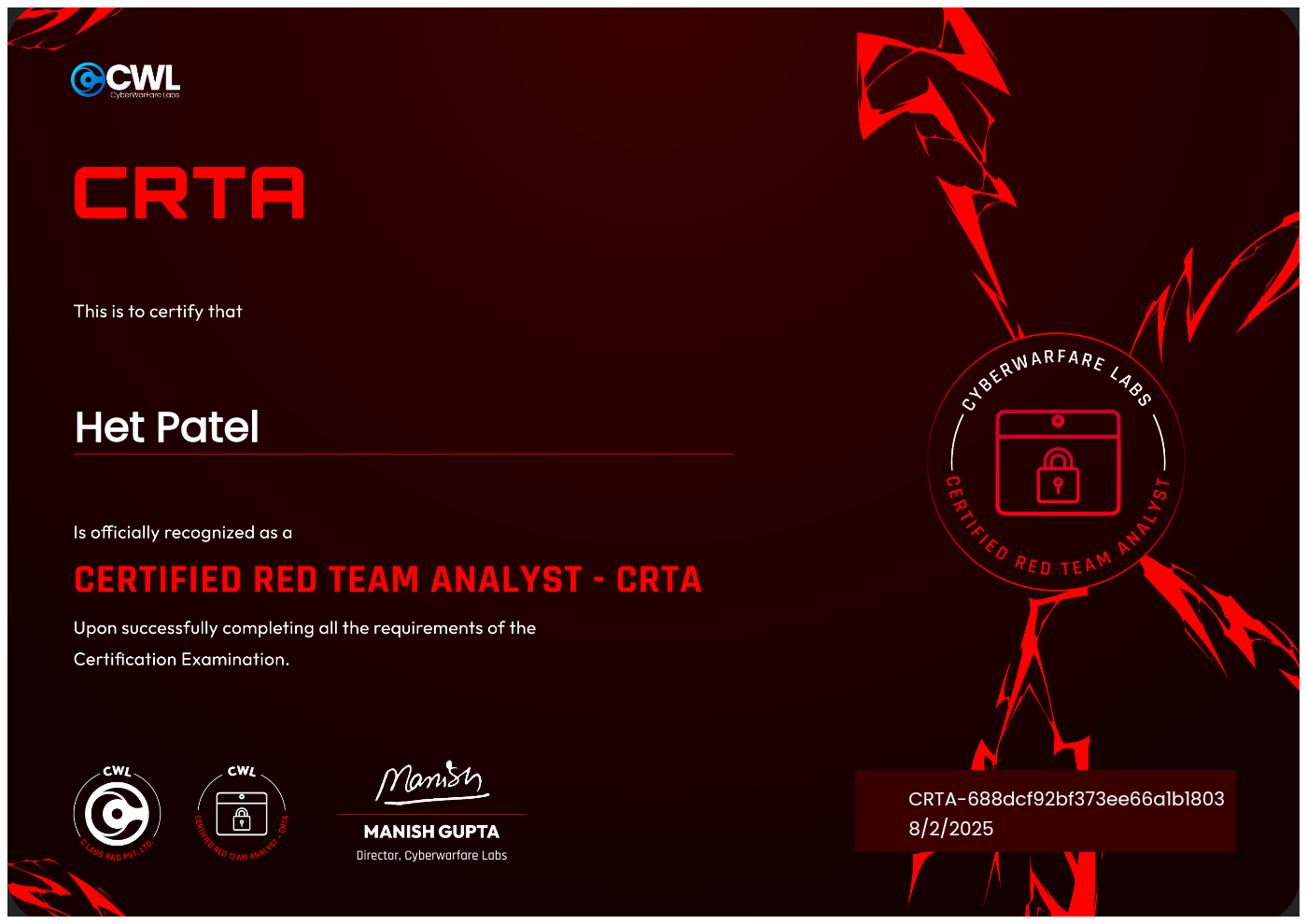 certificate