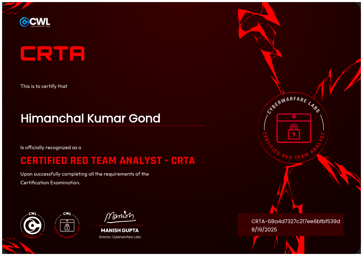 certificate