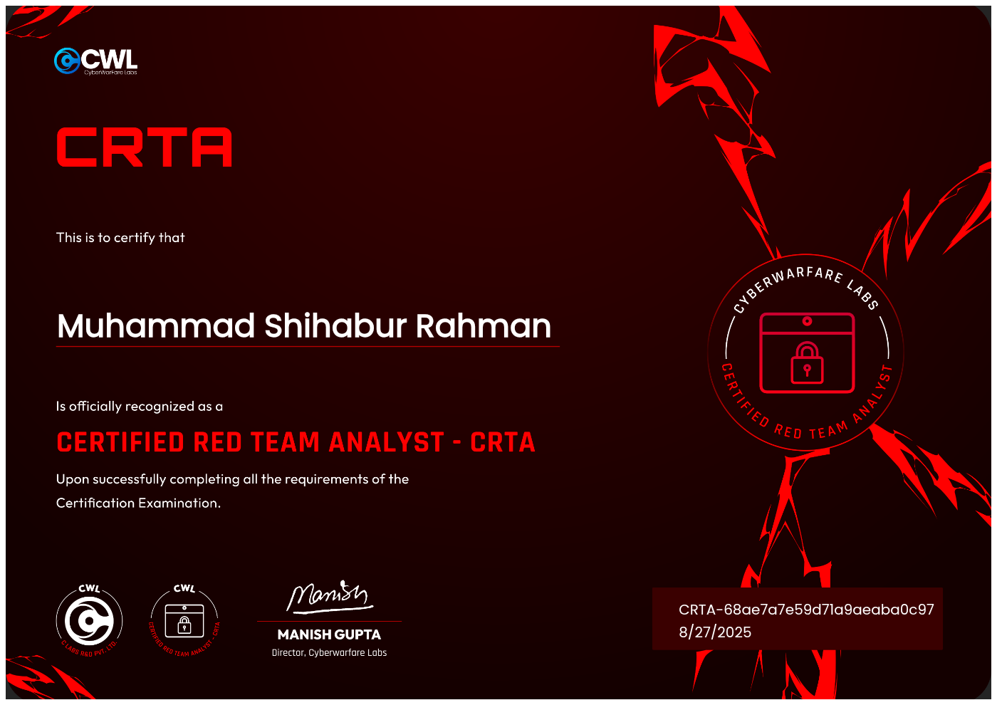 certificate