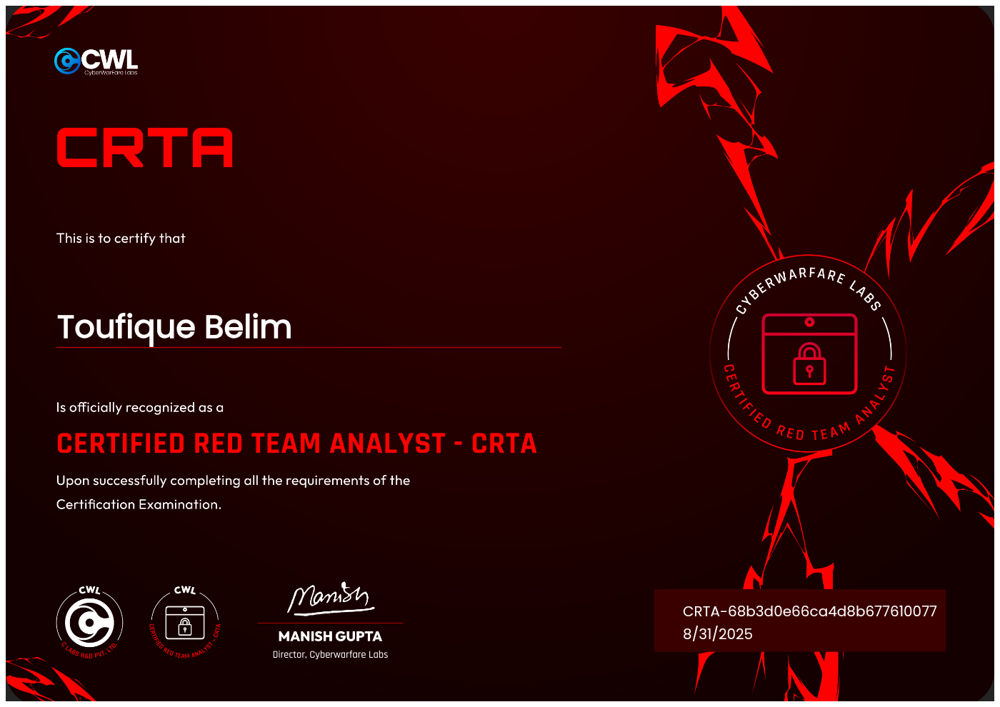 certificate