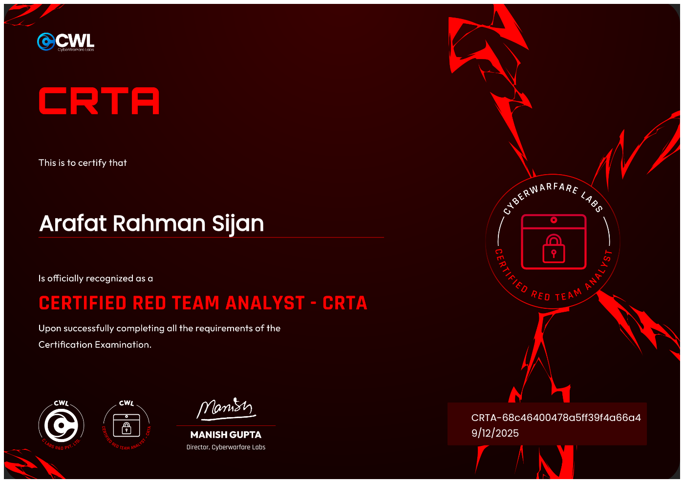 certificate