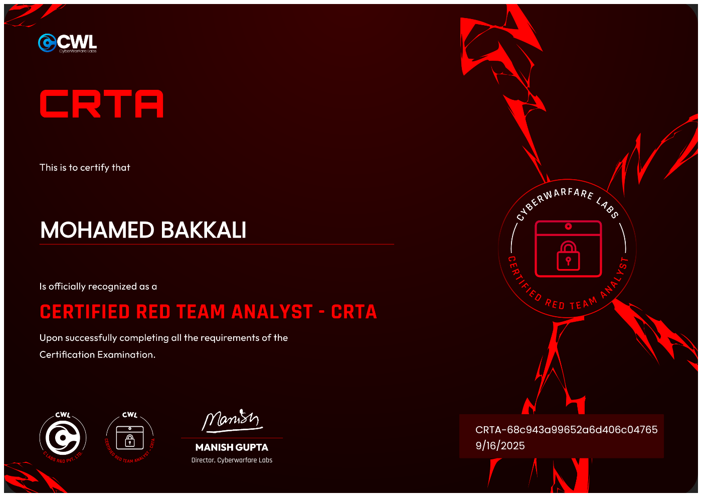 certificate