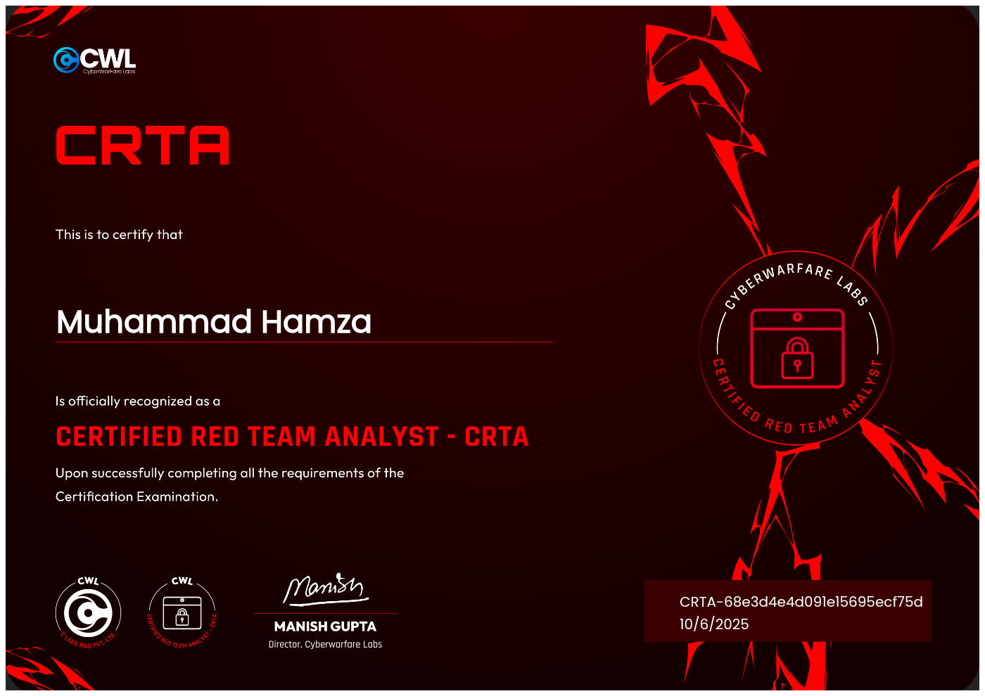 certificate