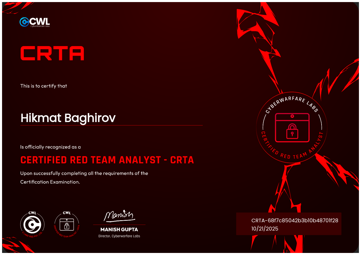 certificate