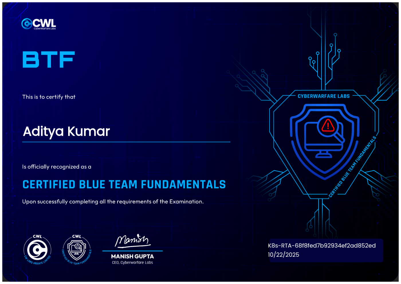 certificate