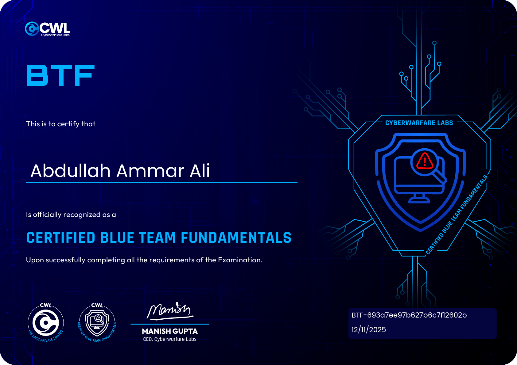 certificate