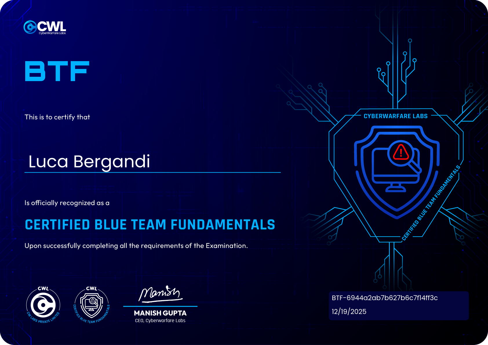 certificate