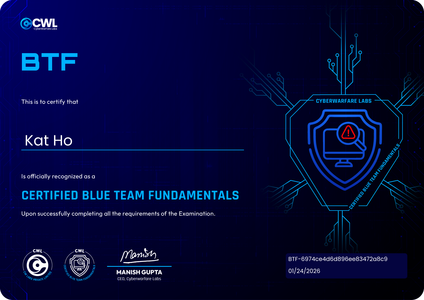 certificate