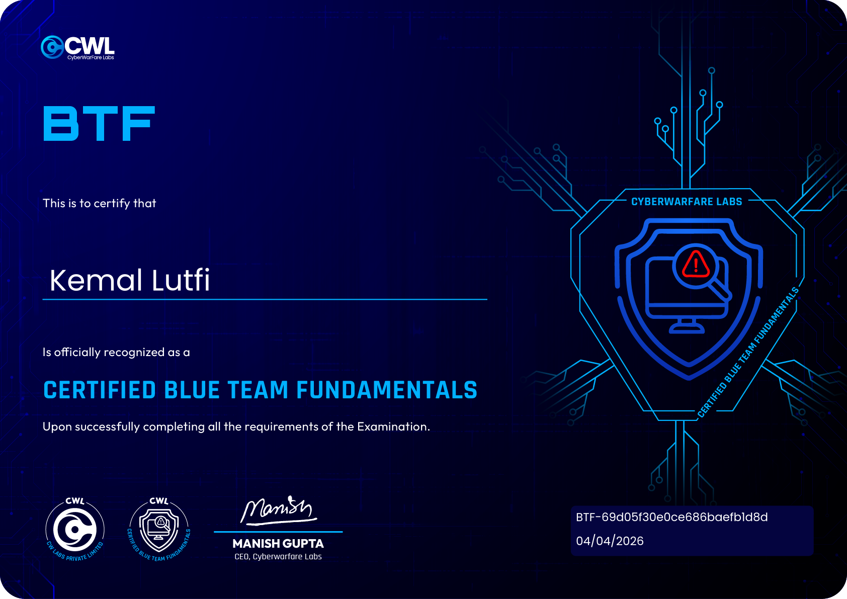 certificate