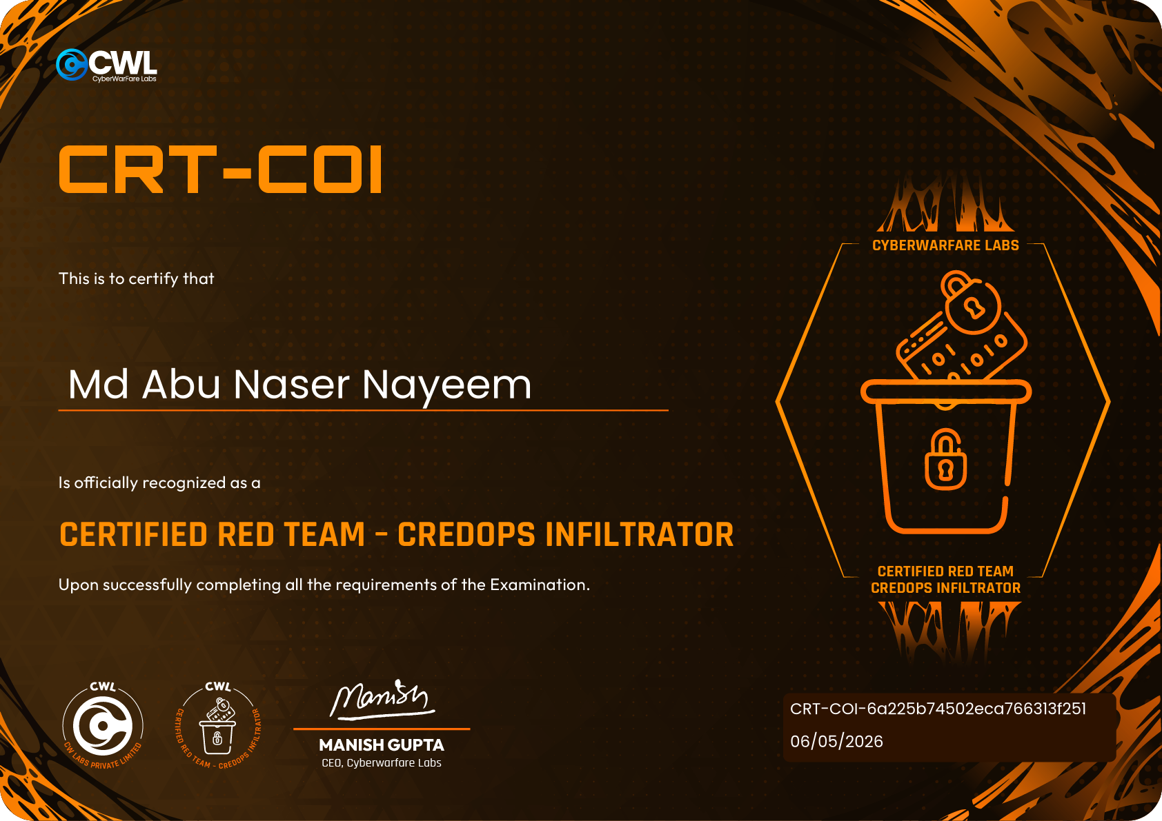certificate