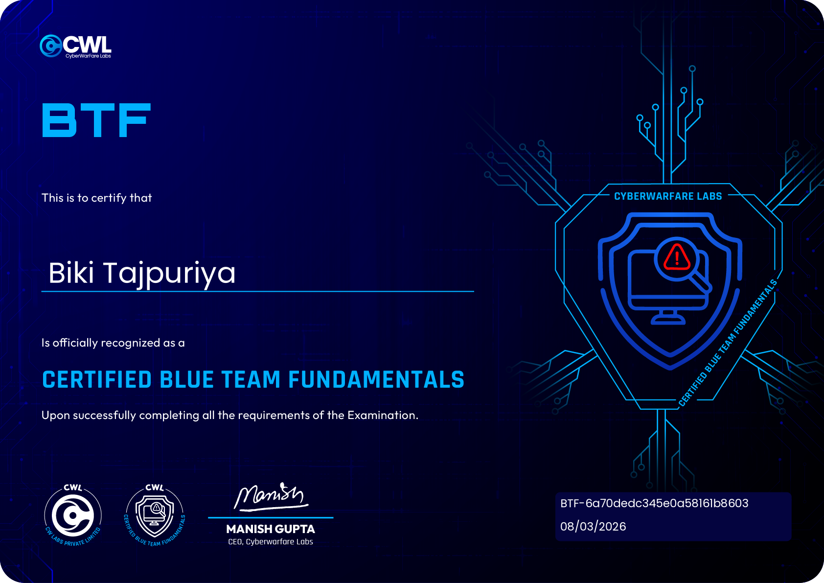 certificate