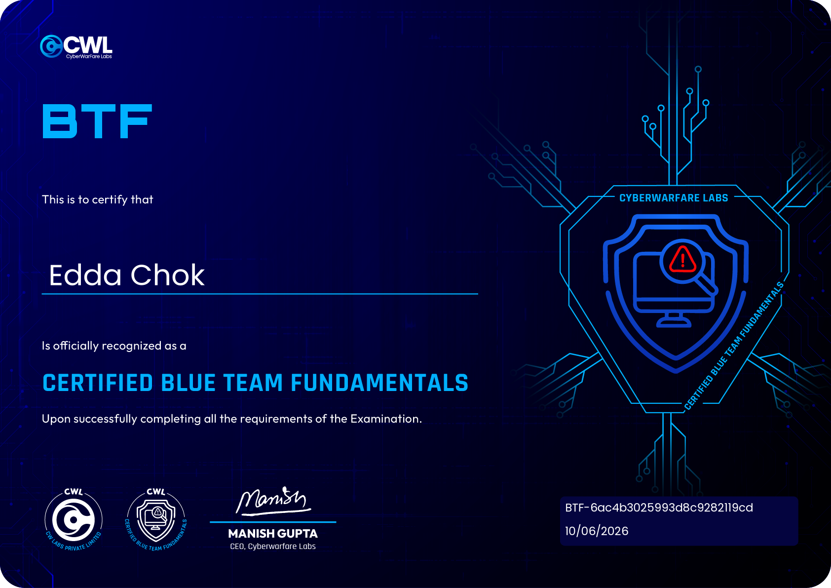 certificate