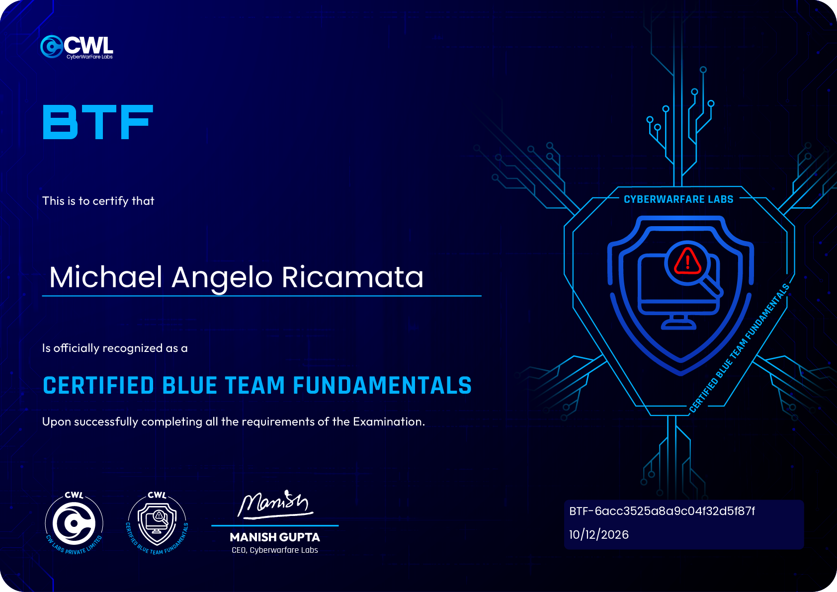 certificate