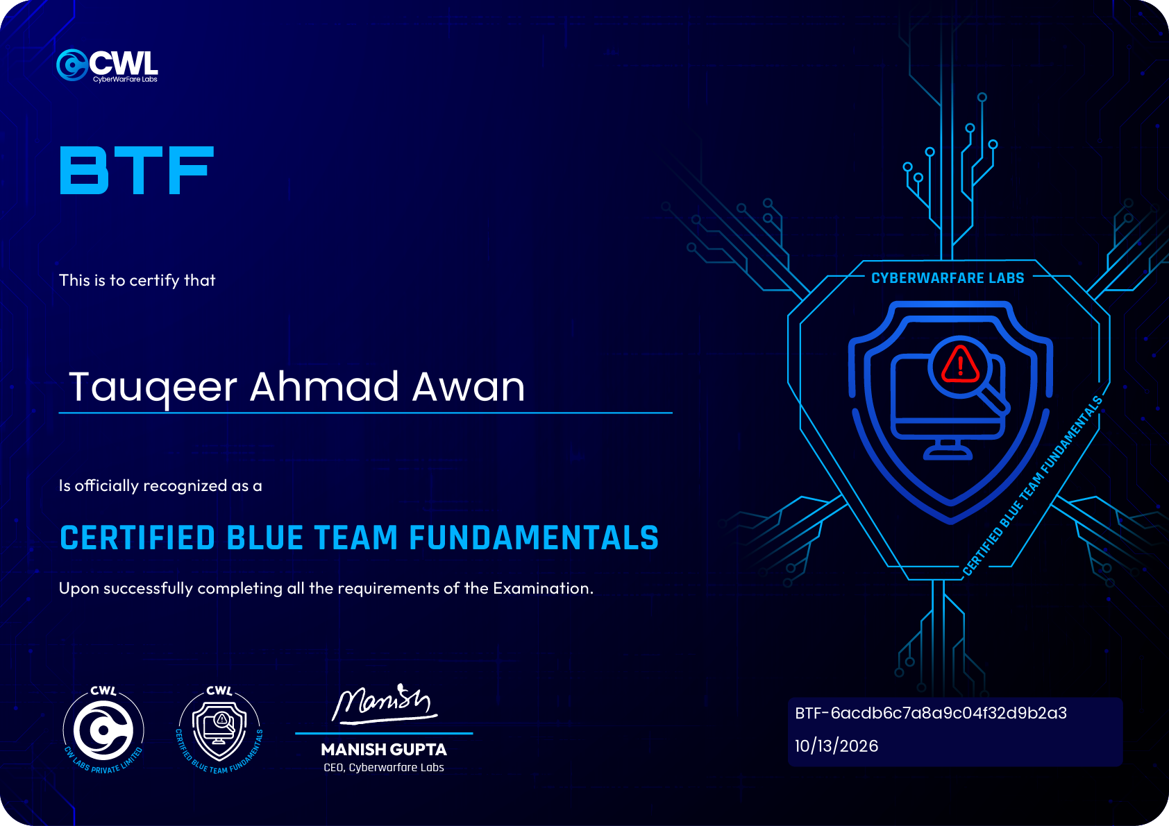 certificate