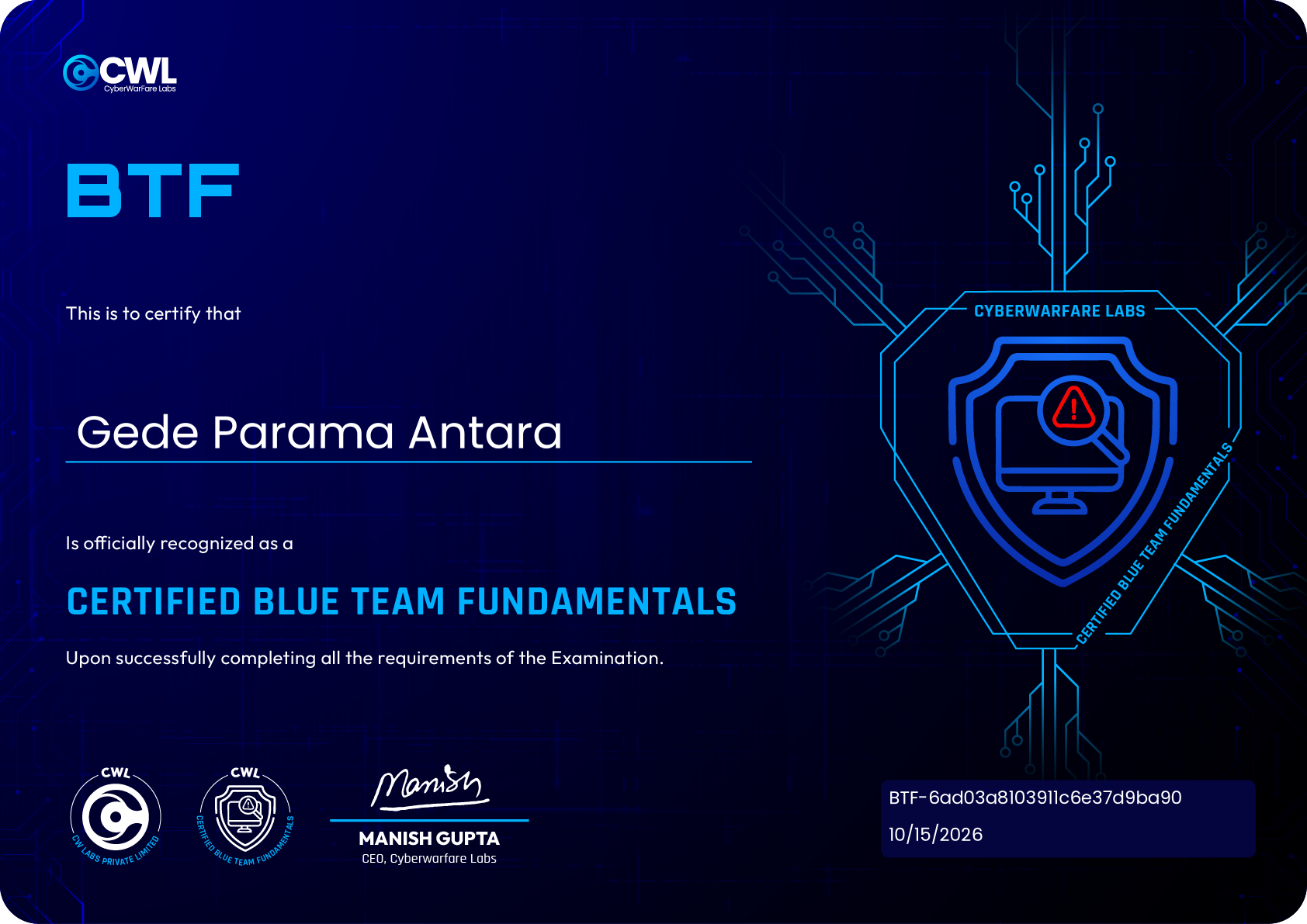 certificate